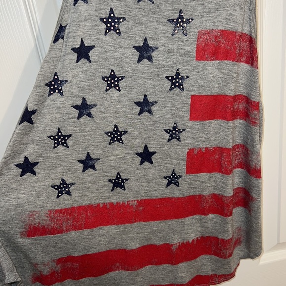 Grey distress American flag tank top - Picture 2 of 2